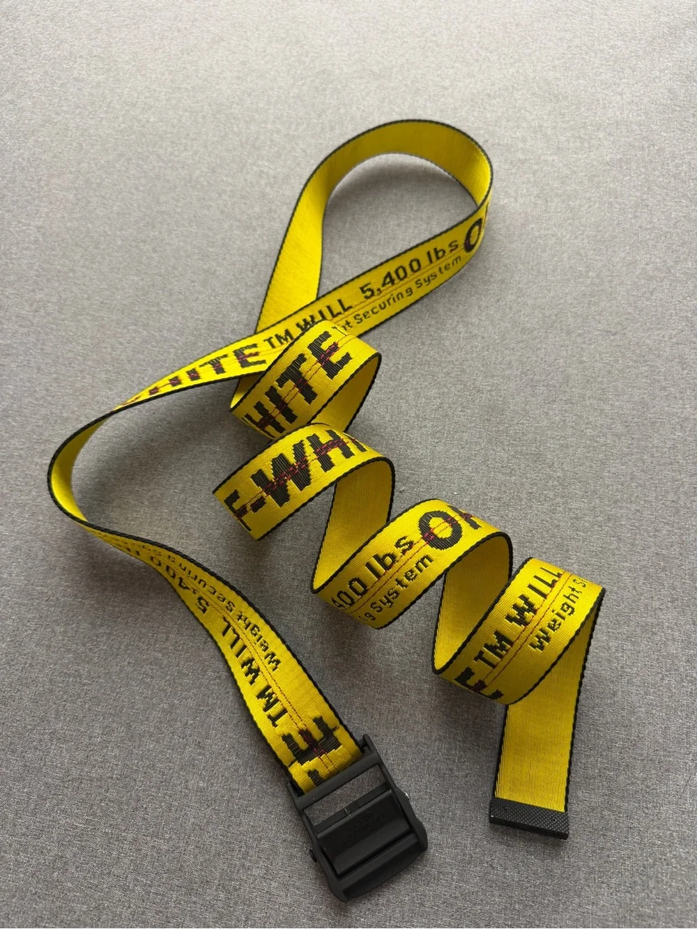 Off-White Yellow Industrial Logo Webbing Belt